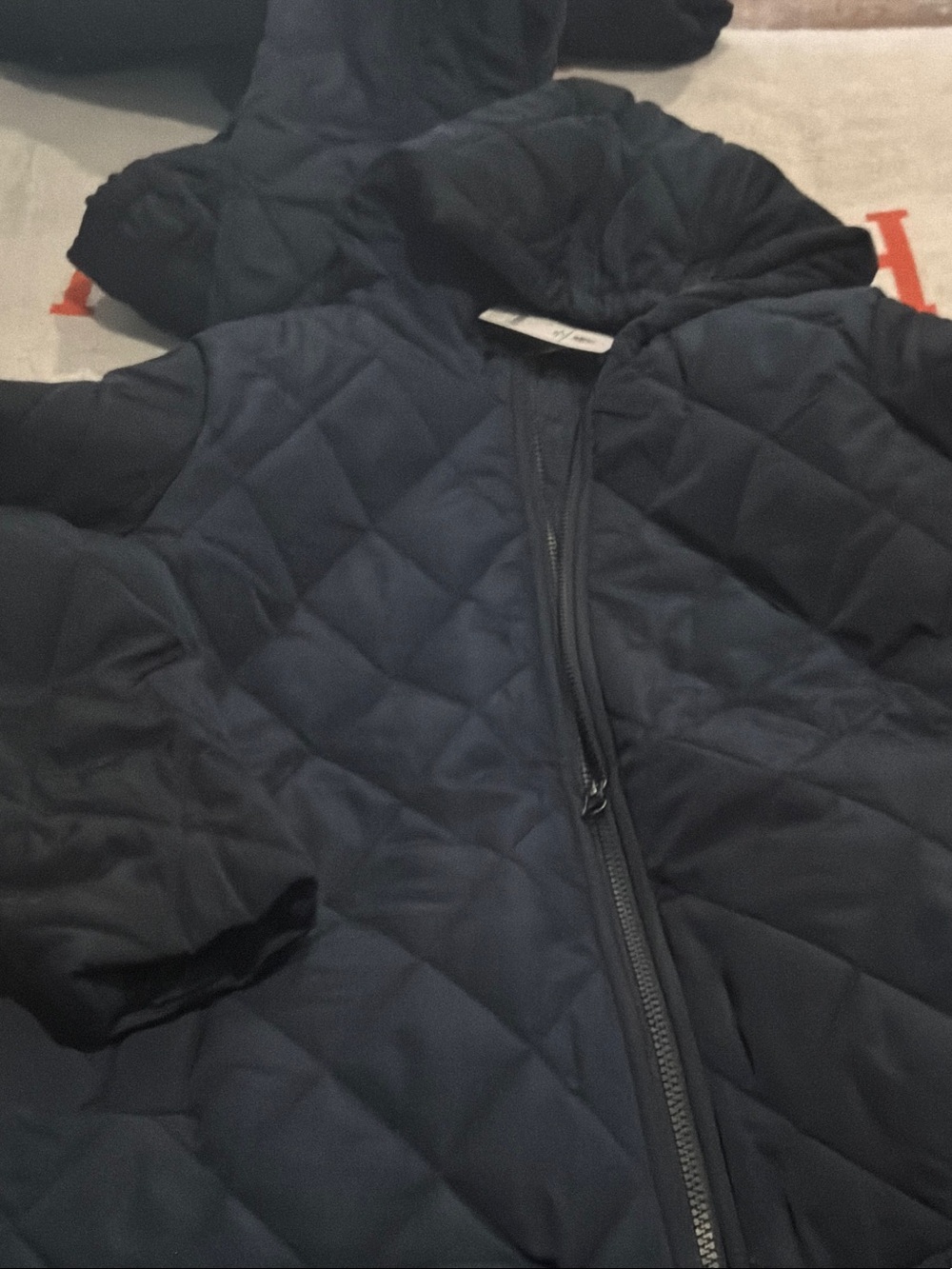 Amazon Essentials Kids Quilted Hooded Puffer Jacket - Navy Blue